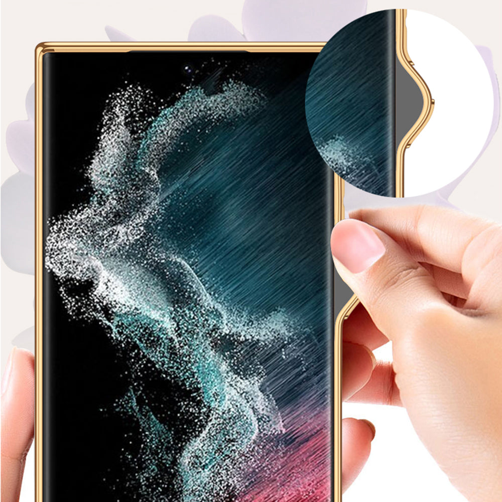 GKK For Samsung Galaxy S23 Ultra Tempered Glass Phone Case TPU PC Anti-Scratch Pattern Printing Electroplated Cover GKK For Samsung Galaxy S23 Ultra Tempered Glass Phone Case TPU PC Anti-Scratch Pattern Printing Electroplated Cover